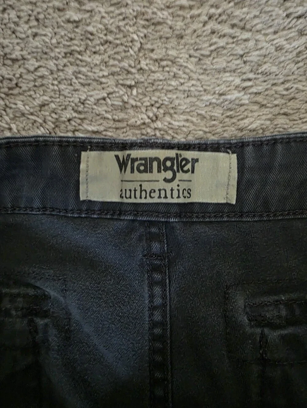 Wrangler Authentics Men’s Faded Black Grey Cargo Pants 34x34 Y2K Streetwear